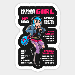 Ninja Delivery Girl Sticker